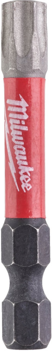 Бита Milwaukee Shockwave TX40 50мм 4932430890 для использования с ударными шуруповертами, закаленная лазером, геометрия Shock Zone, конструкционная сталь