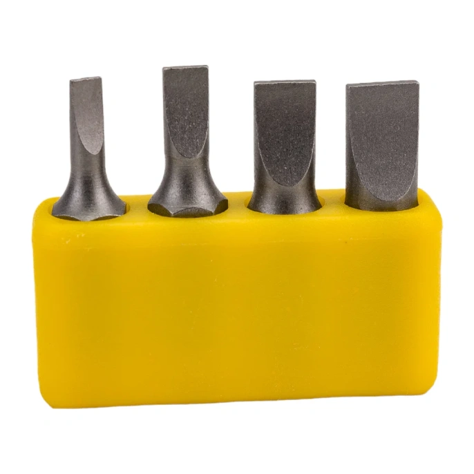 Набор бит шлицевых SL 4 шт, SL3-SL6.5, 1/4" 10106004S AIST 00-00025983