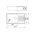 Мойка Franke/ Best, Мойка LNX 611-82 стоп-вентиль, оборачиваемая, нерж сталь 101.0736.118