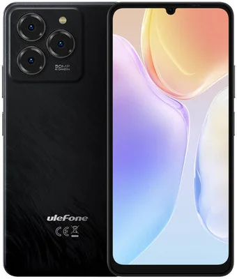 Смартфон Ulefone Note 20 Pro Euroasia 4+128 Satin Black/6.75”HD+/90Hz/UnisocT606/And14/50+2+Depth/8MP/6000mAh