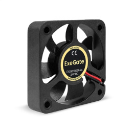 Вентилятор 24В DC ExeGate EX05010S2P-24 (50x50x10 мм, Sleeve bearing (подшипник скольжения), 2pin, 7000RPM, 29dBA) EX295202RUS