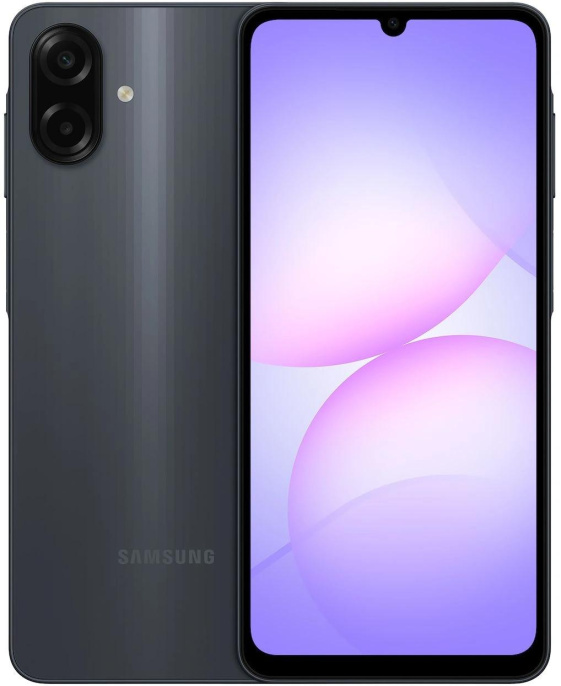 Смартфон Samsung SM-A075F Galaxy A07 64Gb 4Gb черный моноблок 3G 4G 2Sim 6.7" 720x1600 Android 15 50Mpix 802.11 a/b/g/n/ac GPS GSM900/1800 GSM1900 Protect microSD max2048Gb SM-A075FZKDCAU