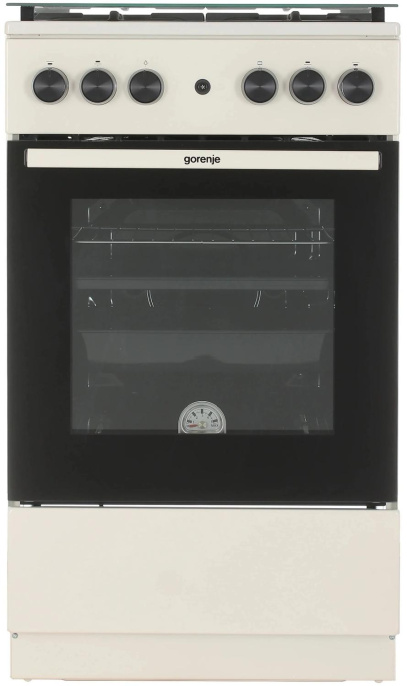 Плита Газовая Gorenje GG5A21BEF бежевый стеклянная крышка реш.чугун