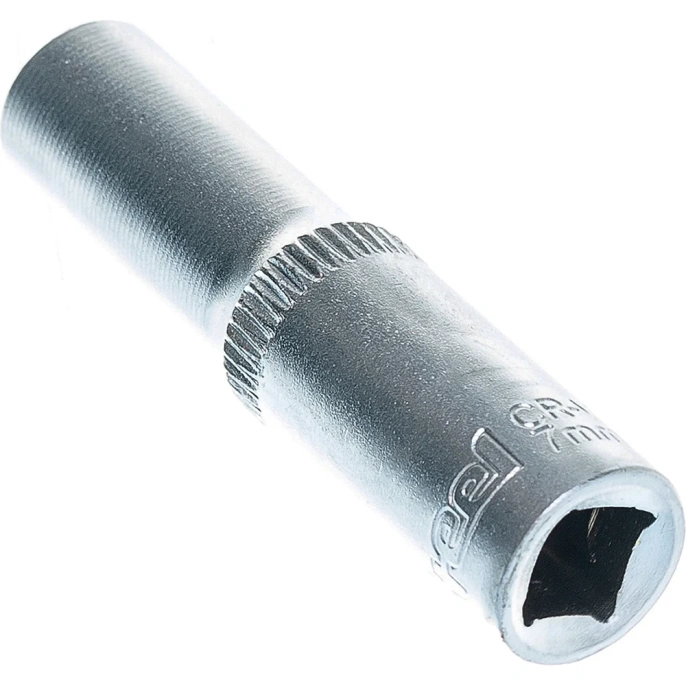 Головка шестигранная удлиненная 1/4", 7 мм, 50 мм  AV Steel AV-500207