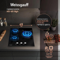 Газовая варочная панель WEISSGAUFF HG 451 Bgh, 3 конфорки, закаленное стекло, черный