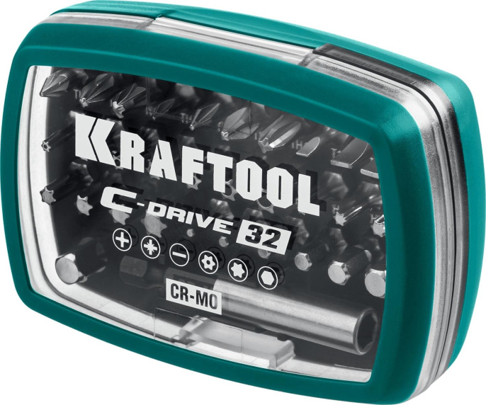 Набор многофункциональных бит KRAFTOOL C-Drive 32 32 предмета, в боксе 26067-H32