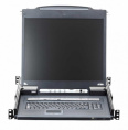 KVM консоль ATEN 19"1-Local/Remote Share Access 16-Port PS/2-USB VGA Single Rail LCD KVM over IP switch CL5716IN-ATA-RG