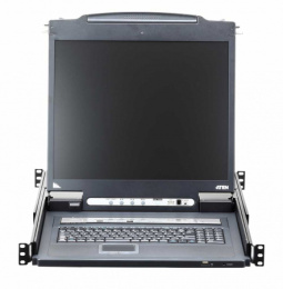 KVM консоль ATEN 19"1-Local/Remote Share Access 16-Port PS/2-USB VGA Single Rail LCD KVM over IP switch CL5716IN-ATA-RG