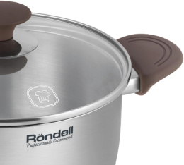 Кастрюля Rondell Coffee Bean RDS-1644 3.2л. d=20см (с крышкой) стальной