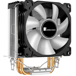Кулер для процессора CPU Cooler JONSBO CR-1200 95W, 3-pin, 128mm, Al/Cu, 2x6mm, FRGB, 1x92mm, 36CFM, 30.5dBA, 2000RPM, S: 1700/1200/115X, AM4/AM5 Black