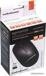 Мышь MRON-02U BLACK Nakatomi Navigator RF 2.4G Optical - 6 кнопок ролик прокрутки, USB, черная