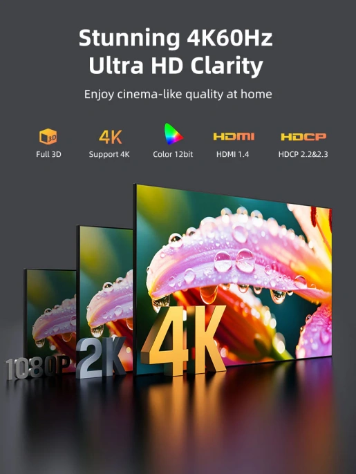 Переключатель CABLETIME CP36G (CT-HSP4K2-AG) 2-в-1, HDMI 2.1, 4K60Hz, космический серый