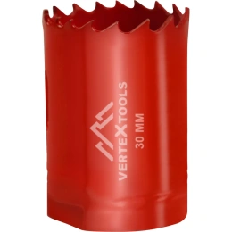 Коронка биметаллическая по металлу 30 мм vertextools 2525-30