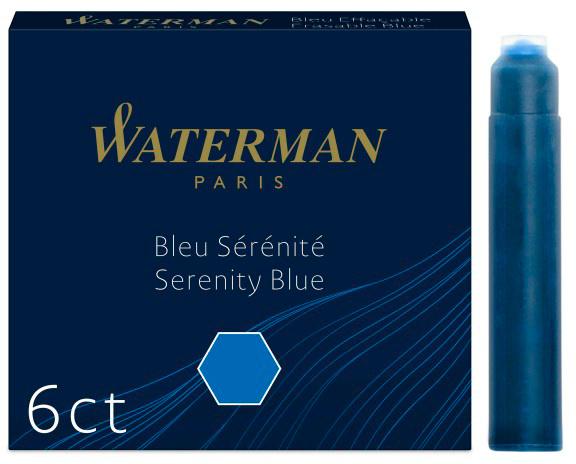 Картридж Waterman International S0110950 Serenity Blue чернила для ручек перьевых 6шт