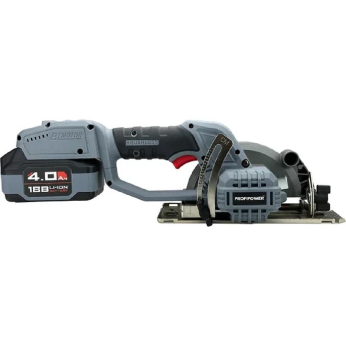 Аккумуляторная бесщеточная циркулярная пила PROFIPOWER DHS-20B 20В,Li-ion-1шт,4.0Ач,140мм,6700об/мин,З/У,в коробке [E0188M1]