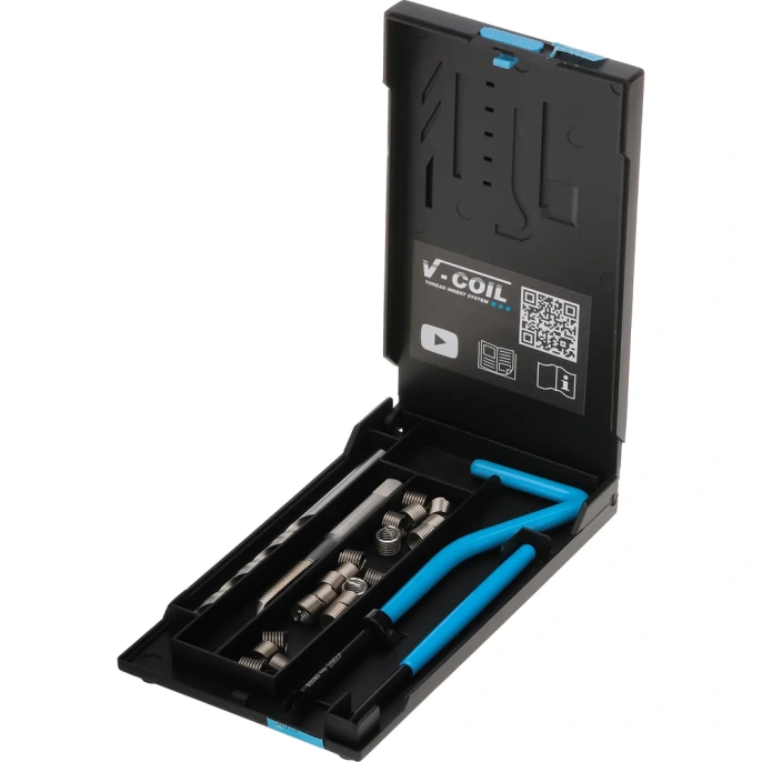Набор для восстановления резьбы VOLKEL М6,0x1,0 24 предметов V-Coil V04010