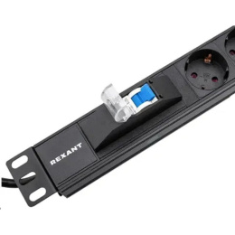 Блок распределения питания REXANT 04-0103-1,  горизонт.размещ.,  SchukoХ6,  Тип вход. тока 16A,  2м