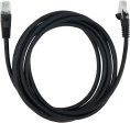 Патч-корд Buro литой molded , UTP, кат.5E, 3м, 4 пары, 26AWG, алюминий омедненный, многожильный, черный
