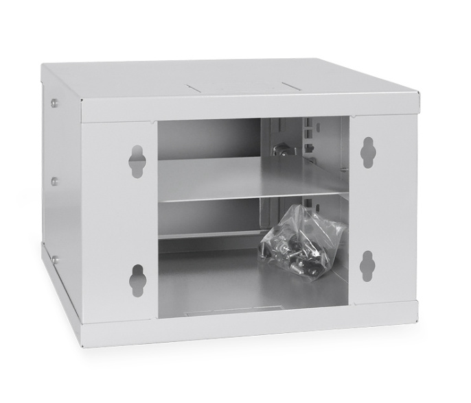 Cabeus WSC-4Um Шкаф телекоммуникационный настенный 10" 4U 326x300x225mm (ШхГхВ) дверь металл