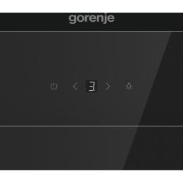 Вытяжка GORENJE/ Тип каминная наклонная,60см, сенсорное управление, мощность 782 куб.м, черная