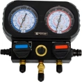 Манометрический коллектор Royal Clima Royal Clima 2-вентиля, 3 штуцера, R22/R32/R134/R410, М1/4", без шлангов RT-MG20BL-R410