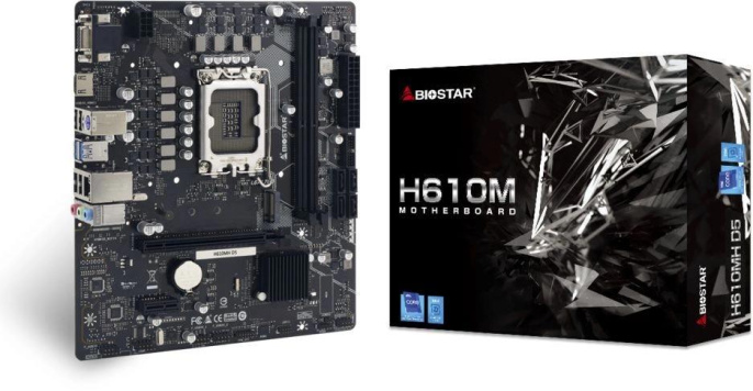 Материнская плата Biostar H610MH D5 Soc-1700 Intel H610 2xDDR5 mATX AC`97 8ch(7.1) GbLAN+VGA+HDMI
