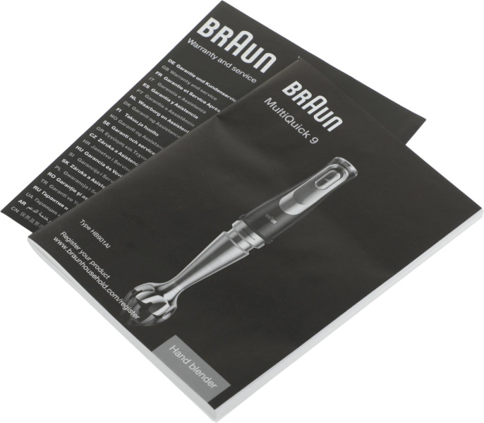 Блендер погружной Braun MQ9135XI 1200Вт черный/серебристый 0X22111366