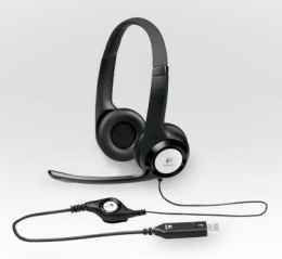 Наушники с микрофоном Logitech H390 981-000406 с рег.громкости, рег. оголовье, 2.4м Black RTL