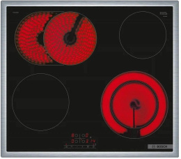 Электрическая варочная поверхность Bosch PKN645BB2E, конфорок: 4 шт.,  стеклокерамика,  независимая, черный