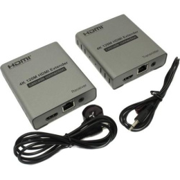 ORIENT VE048, HDMI 4K extender Tx+Rx , активный удлинитель до 120 м по одной витой паре, HDMI 1.4b, 4K@30Hz/ 1080p@60Hz/3D, HDCP, передача ИК сигнала управления датчики IR-TX/Rx в комплекте 30932
