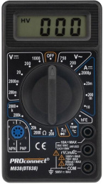 Мультиметр цифровой PROCONNECT M838 DT838, ручной [13-3013]