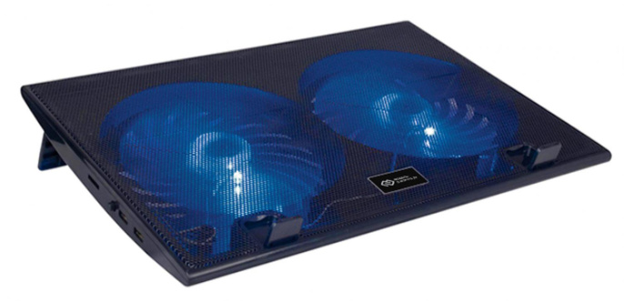 Подставка для ноутбука Digma D-NCP170-2H, 17", 390х270х25 мм, 2хUSB, вентиляторы 2 х 160 мм, 700г, черный