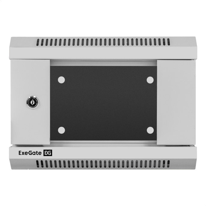 Шкаф телекоммуникационный 10" настенный 4U ExeGate EC-WM-4U.310.G.GREY (10”, 4U, 330x310x230mm (ШхГхВ), передняя дверь закаленное стекло, пыле- и влагозащита IP23, светло-серый RAL 7035) EX300249RUS