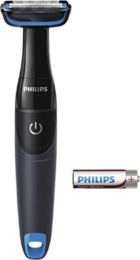 Триммер Philips Series 1000 BG1024/16 черный/голубой насадок в компл:1шт