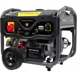 Бензиновый трехфазный генератор Inforce (6,5 кВт; эл.стартер; ATS; колёса и ручки) GL 6500E-3