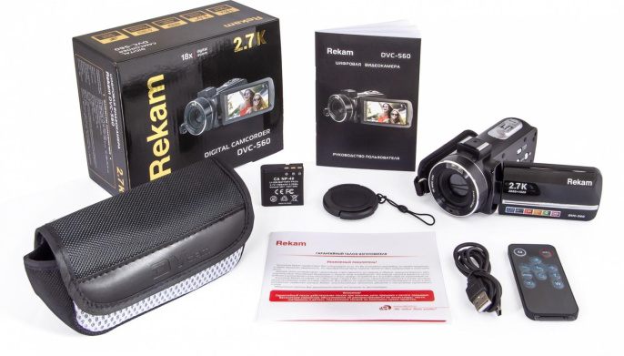 Видеокамера Rekam DVC-560, черный, Flash