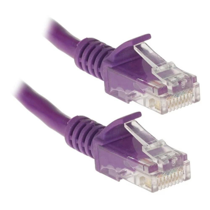 Патч-корд PREMIER PP12-5M/V литой (molded), UTP, кат.5E, 5м, 4 пары, 26AWG,  алюминий омедненный,  многожильный,  фиолетовый