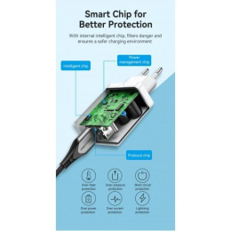 Сетевое зарядное устройство Vention на 2 порта USB A+A QC 3.0 Белый FBAW0-EU