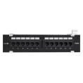 Патч-панель ExeGate EPPW-12-8P8C-C5e-FR UTP, настенная, 12 port, cat.5e, KRONE&110 dual IDC , RoHS, Black, RTL EX256754RUS