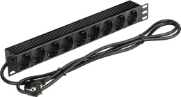 Блок распределения питания Lanmaster NM-PD16A-9XSH-2.0 гор.размещ. 9xSchuko базовые 16A Schuko 2м