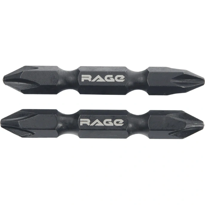 Биты для шуруповерта RAGE By VIRA магнитные двухсторонние 2 шт S2 PH2 x PH2 х 50 мм 554174