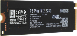 SSD накопитель Crucial P3 Plus CT1000P3PSSD8 1ТБ, M.2 2280, PCIe 4.0 x4, NVMe, M.2