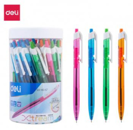 Ручка шариков. автоматическая Deli X-tream EQ02836-1 ассорти d 0.7мм син. черн. линия 0.4мм