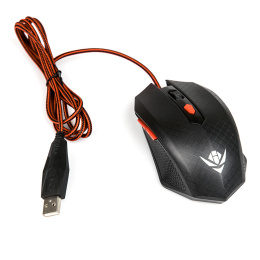 Мышь MOG-08U Nakatomi Gaming mouse - игровая, 6 кнопок ролик прокрутки, USB, черная