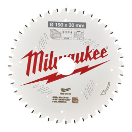Диск пильный Milwaukee 190x30x2.4x40 ATB 4932471314 по дереву для торцовочной пилы, угол атаки зуба: -5°, низкая вибрация