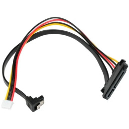 Cablexpert Кабель питания SATA CC-XH2.54-SATAL-40CM, XH2.54 4pin+Sata угловой / Sata 7+15pin, медн.проводник, 40см, пакет CC-XH2.54-SATAL-40CM
