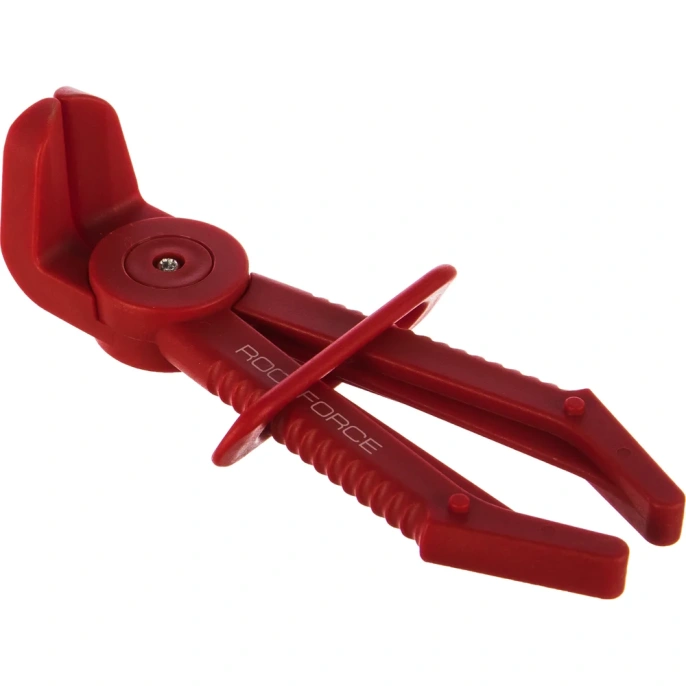 Пластиковый зажим для шлангов Rockforce с фиксатором изогнутый 90L-165мм RF-903G18B 27398 (RF-903G18B(27398))