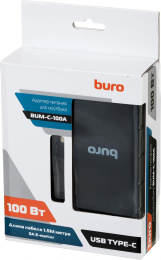 Блок питания Buro BUM-C-100A автоматический 100W 5V-20V 5A 2.4A от прикуривателя LED индикатор
