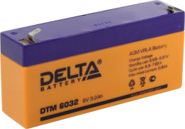 Аккумуляторная батарея 6V/3.2Ah Delta DTM 6032 134/34/61 67 , 0.65кг, 8лет, F1 4614010050015
