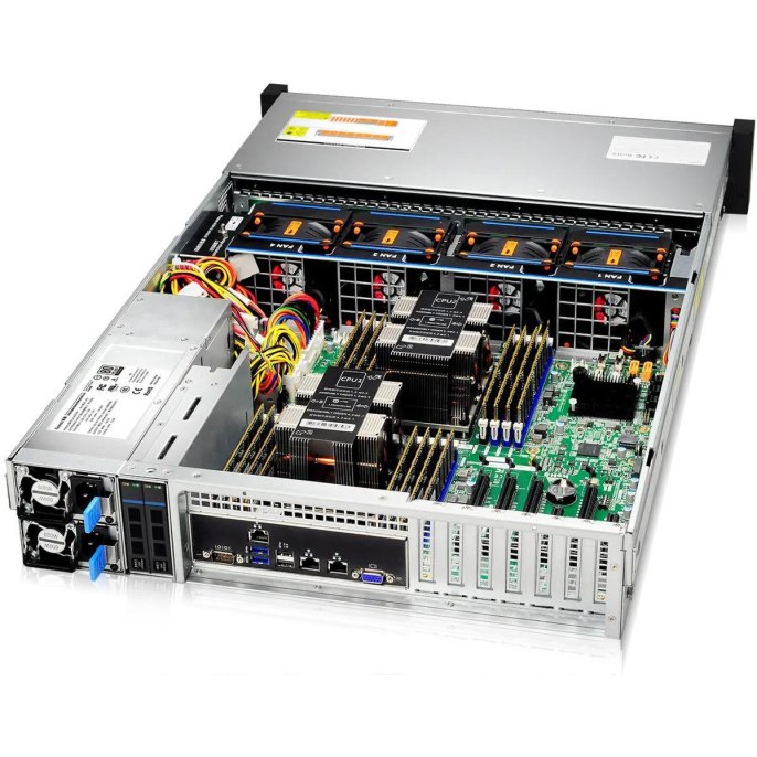 Серверный корпус/ Gooxi RMC2112-670-HS-D 2U 12bay chassis ,direct backplane rear 2*2.5"SAS/SATA 1300W 1+1 EU power cables rail kit